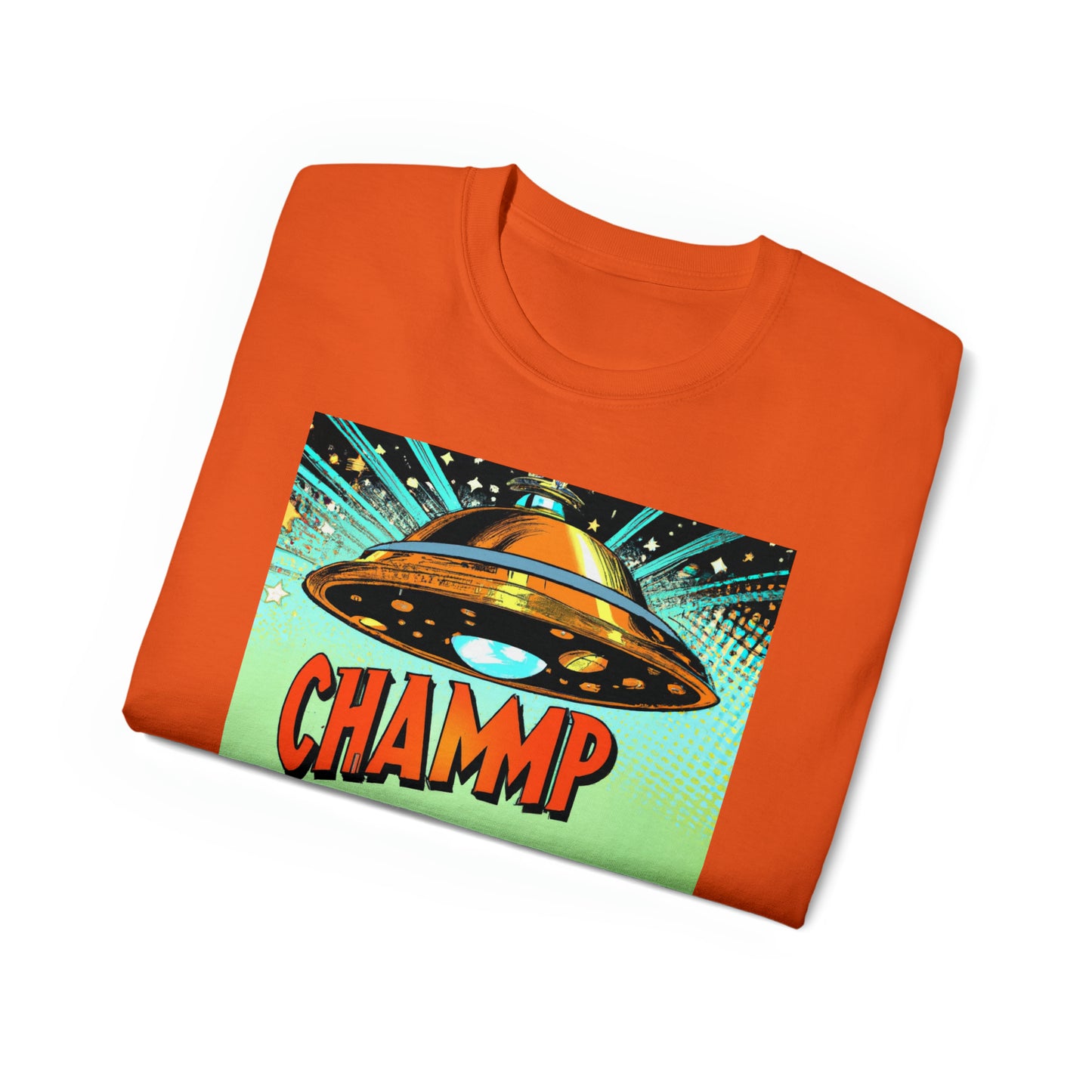 CHAMMP UFO 3 - 1800's Style Comic Art - AI Art - Gildan Ultra Cotton Tee