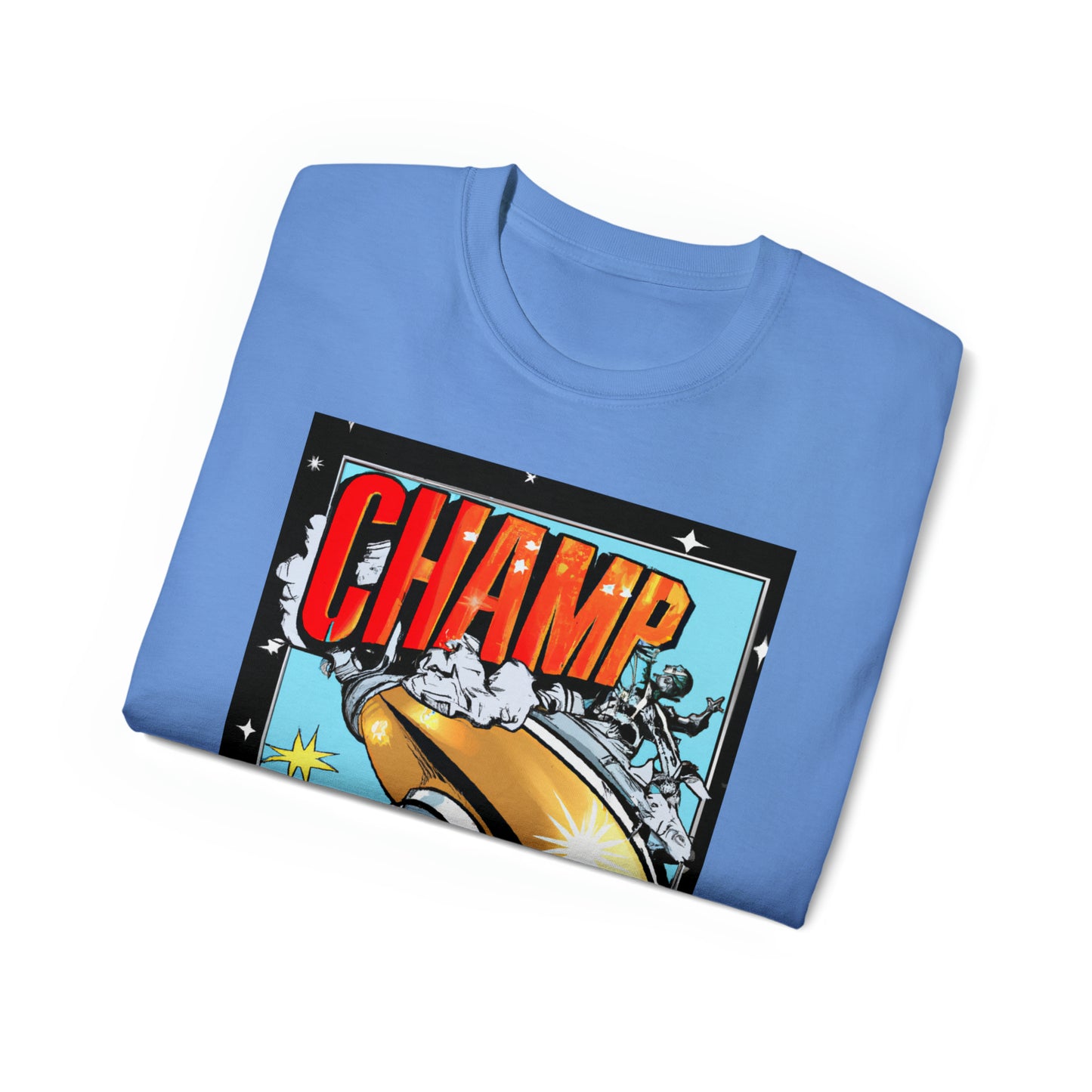 CHAMP UFO 5 - 1950's Style Comic Book Art - AI Art - Gildan Ultra Cotton Tee