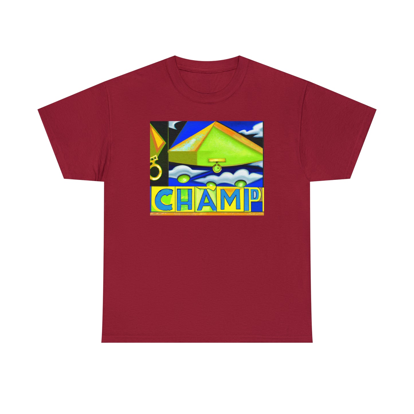 CHAMP UFO 11 - Cubist Style - AI Art - Gildan Heavy Cotton Tee