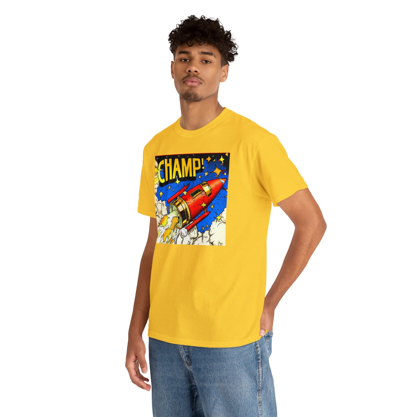 CHAMP! Spaceship 4 - 1700's Comic Style - AI Art - Gildan Heavy Cotton Tee