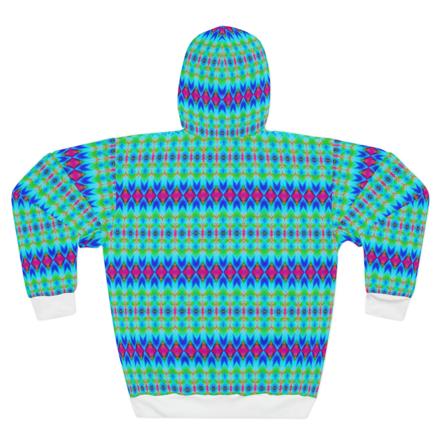 Hyperwave Argyle 1 - AI Art - Pullover Hoodie