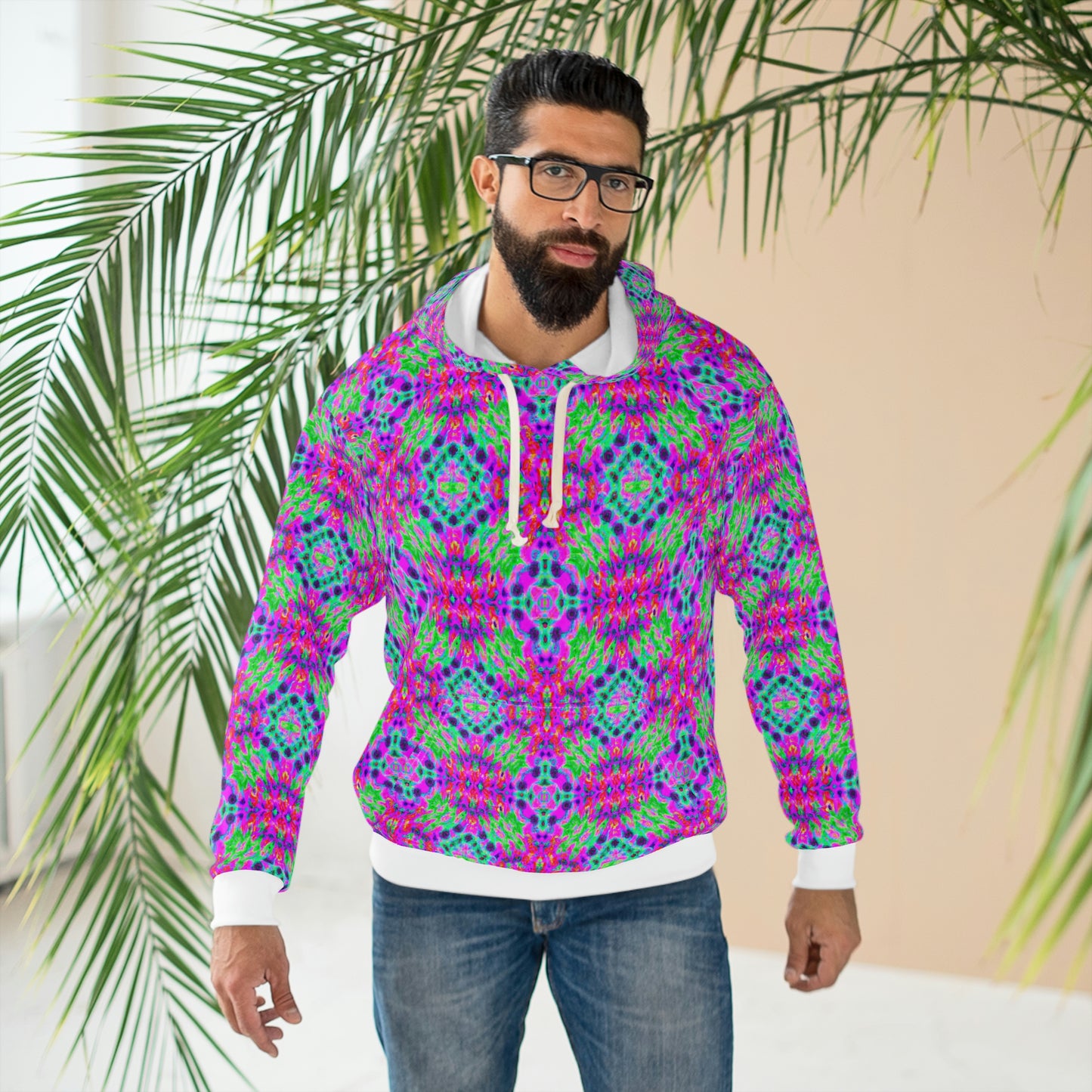 Hyperwave Fractal 5 - AI Art - Pullover Hoodie