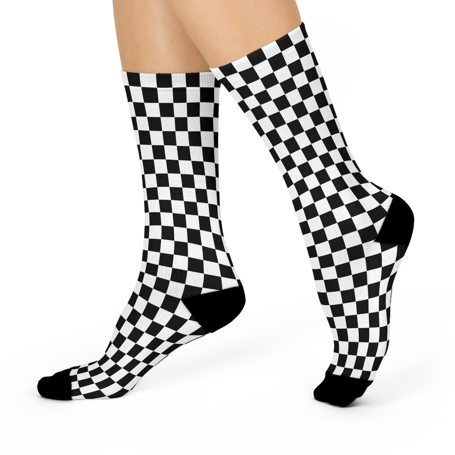 Checkered Flag - Cushioned Crew Socks