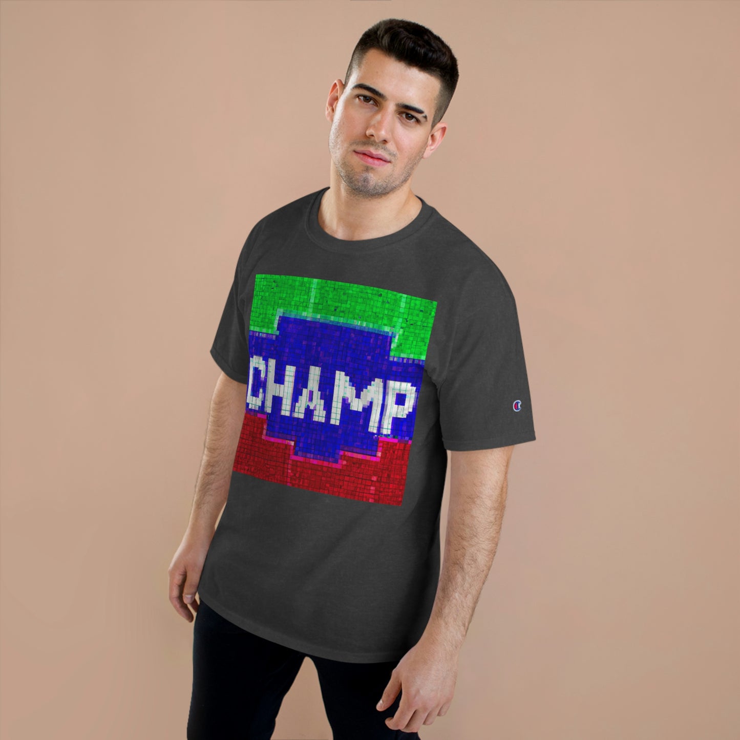 CHAMP (Alt Logo 4 Pixel) - AI Art - Champion T-Shirt