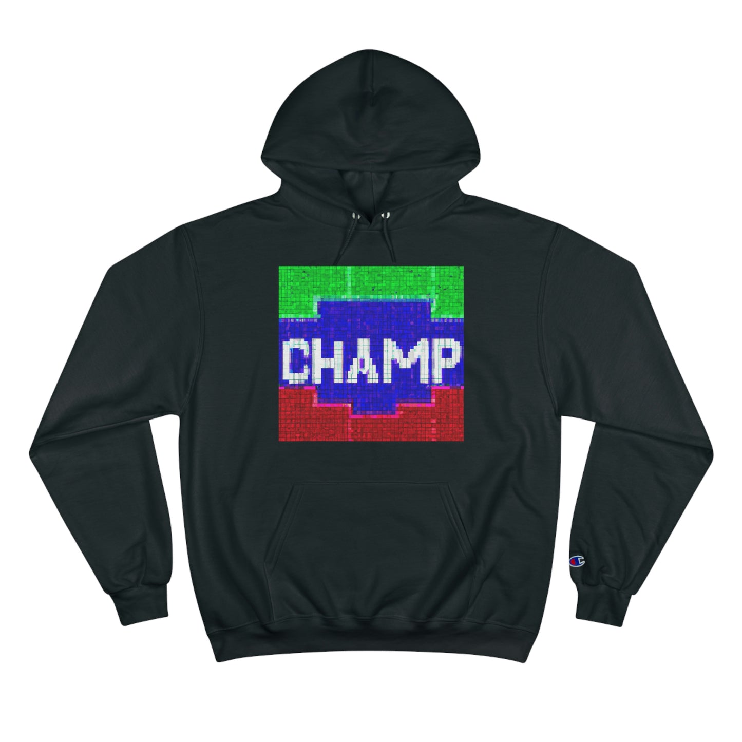 CHAMP (Alt Logo 1 Pixel Art) - AI Art - Champion Hoodie