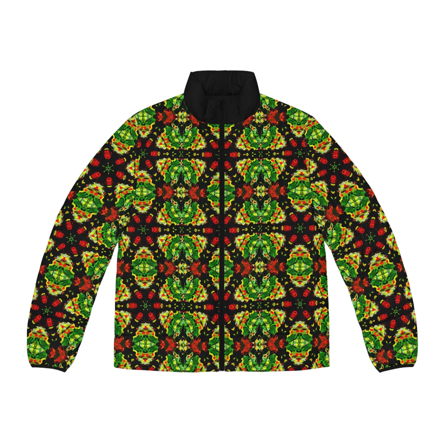 Rasta Star 3 Spaceballer Jacket - AI Art - Men's Puffer Jacket