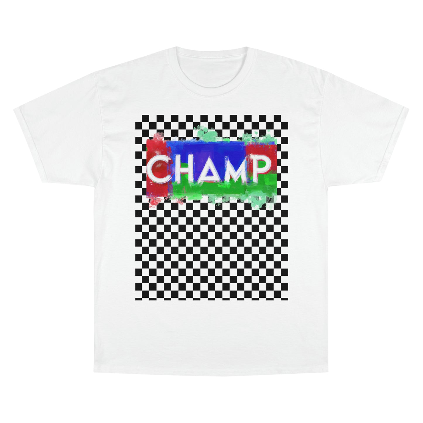 Checkered (CHAMP Logo 1) - Champion T-Shirt