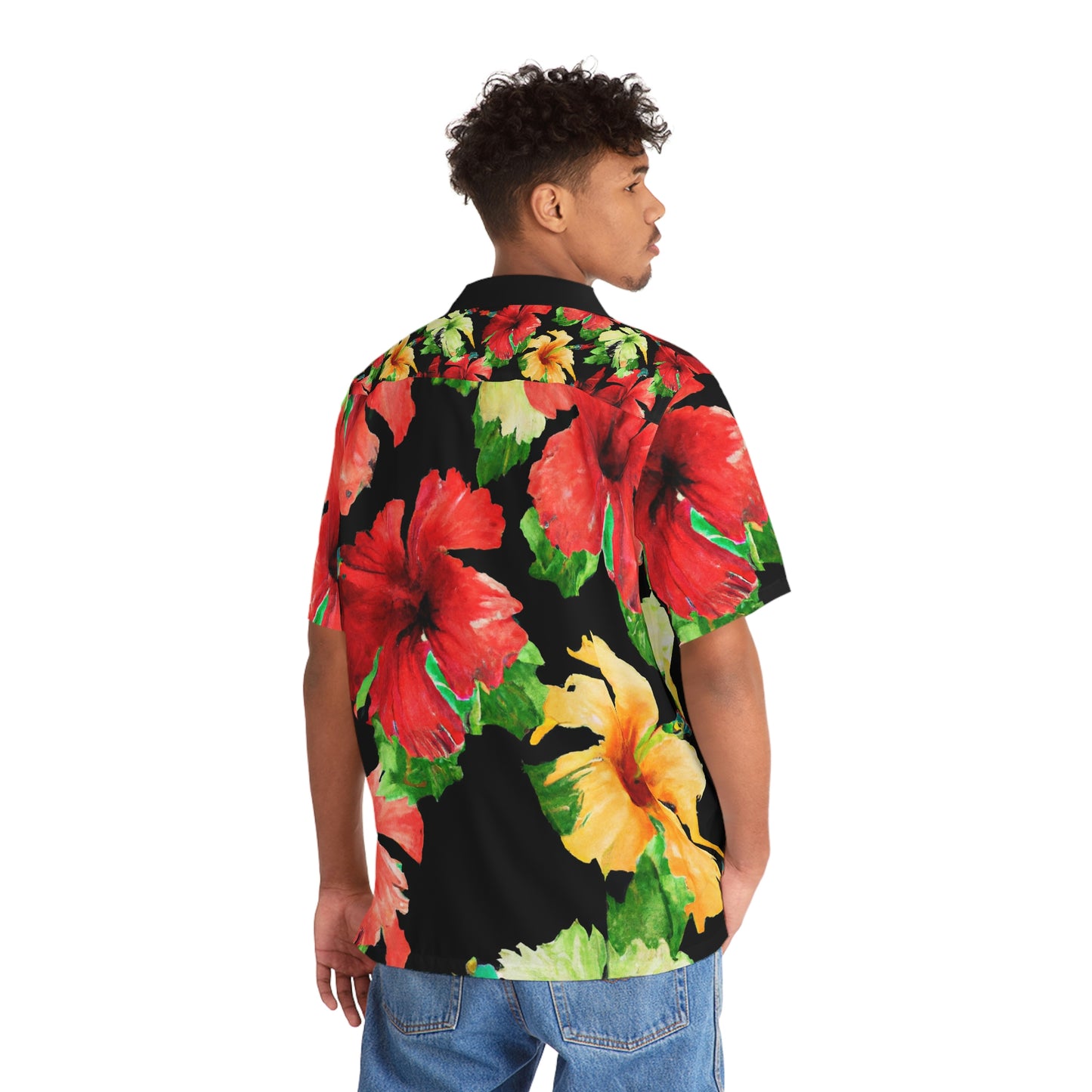 Hibiscus Watercolor 7 - AI Art - Men's Hawaiian Shirt