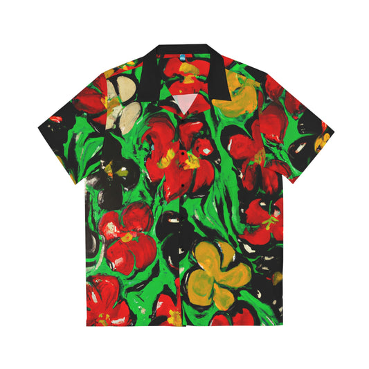 Floral Acyrlic Paint 9 - AI Art - Men's Hawaiian Shirt