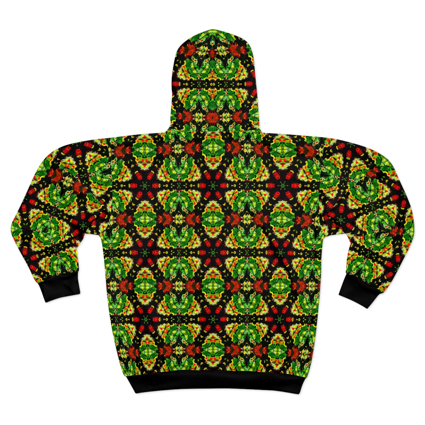 Rasta Star 3 - AI Art - Zip Hoodie