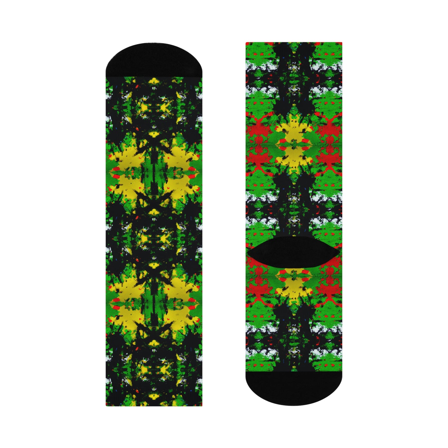 Rasta Star 1 - AI Art - Crew Socks