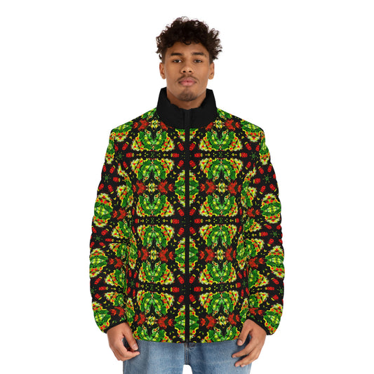 Rasta Star 3 Spaceballer Jacket - AI Art - Men's Puffer Jacket