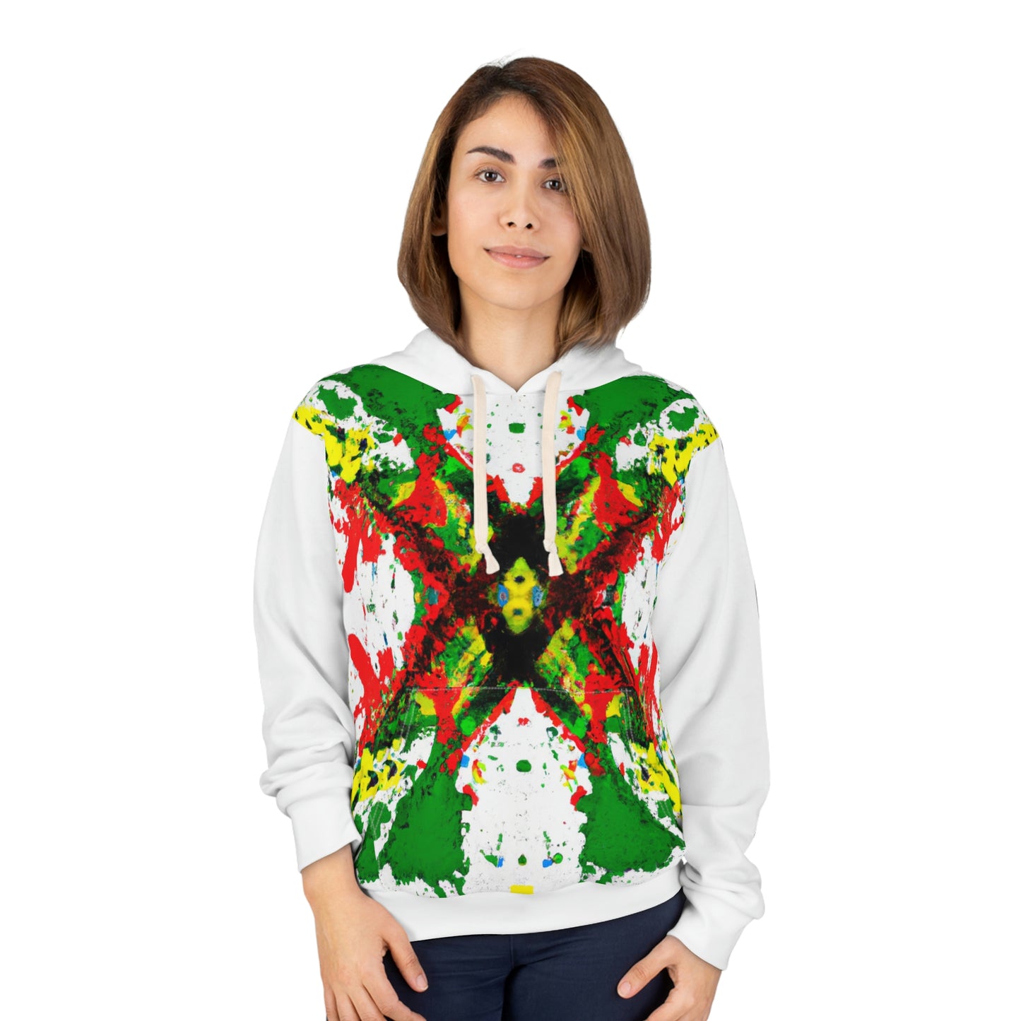 Rasta Symmetry 2 - AI Art - Pullover Hoodie