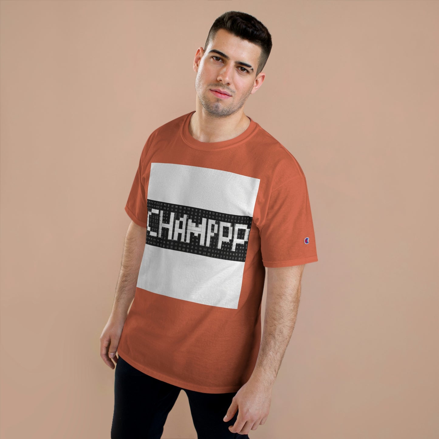 CHAMPPP Logo 11 (Pixel) - AI Art - Champion T-Shirt