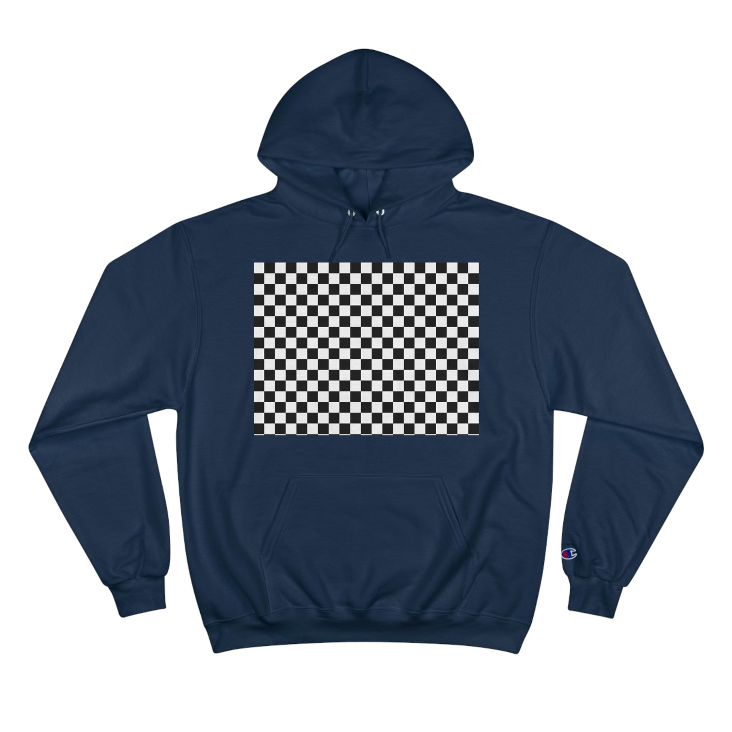 Checkered Flag (No Logo) - Champion Hoodie