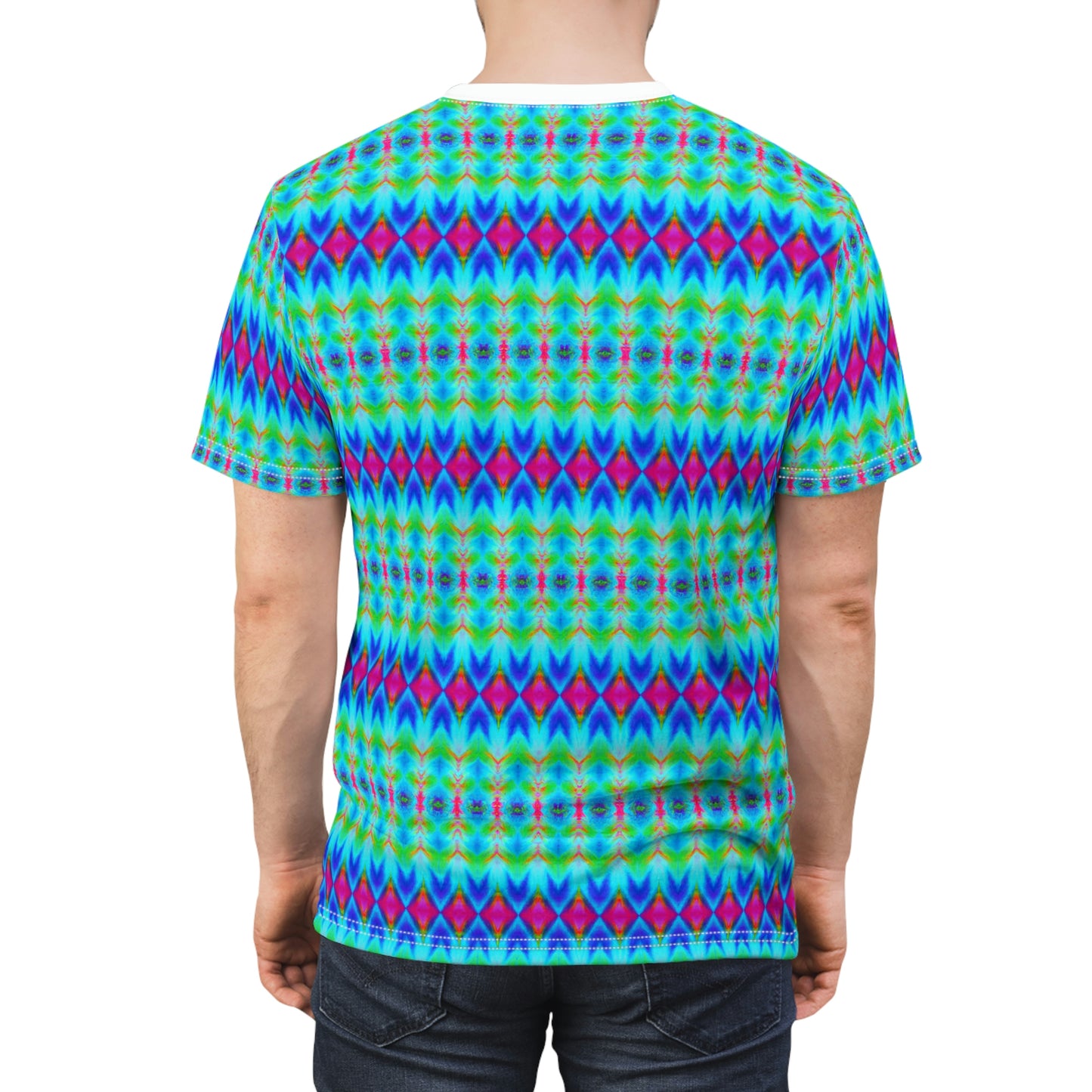 Hyperwave Argyle 1 - AI Art - T-Shirt