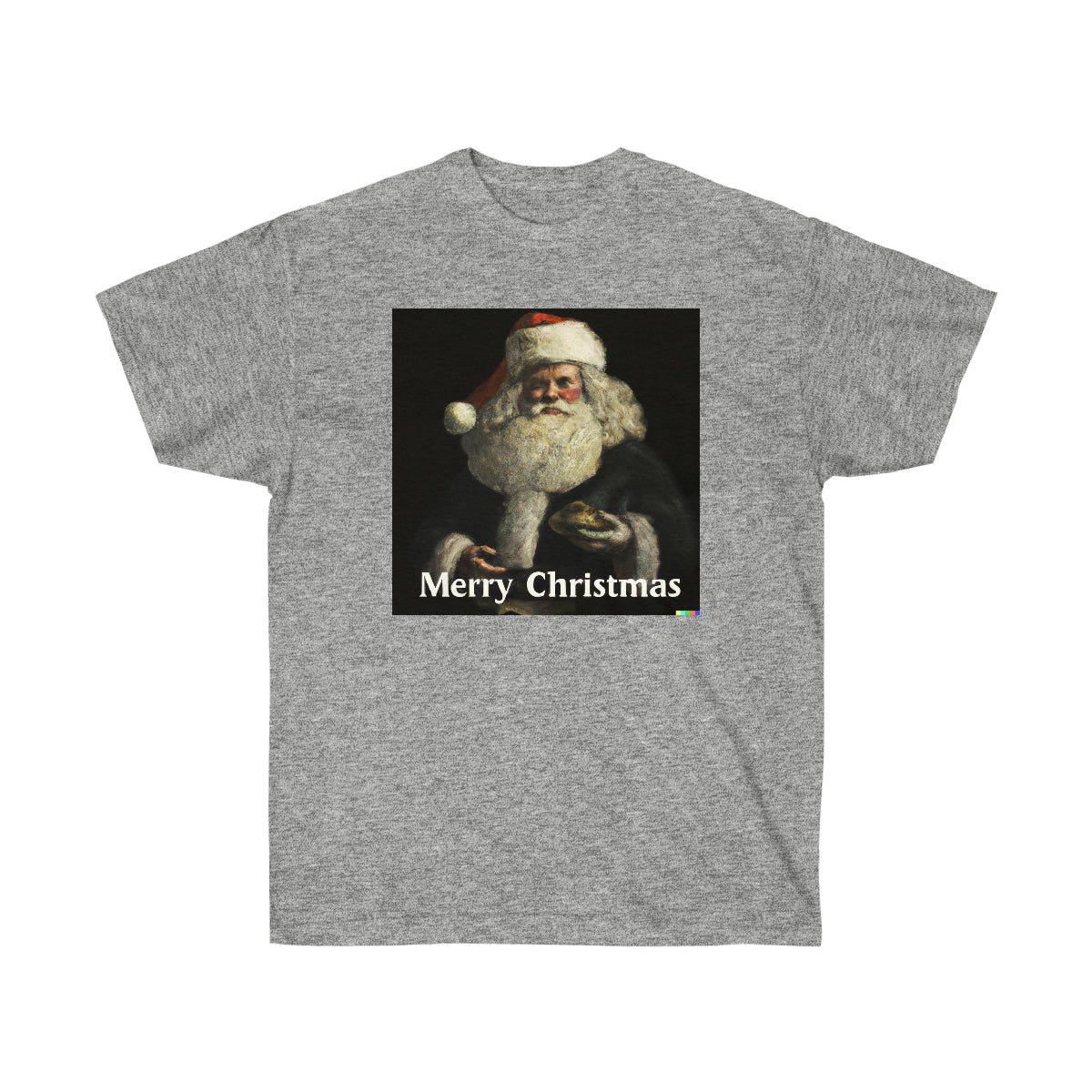 Rembrandt Style Santa Claus "Merry Christmas" - AI Art - Ultra Cotton Tee