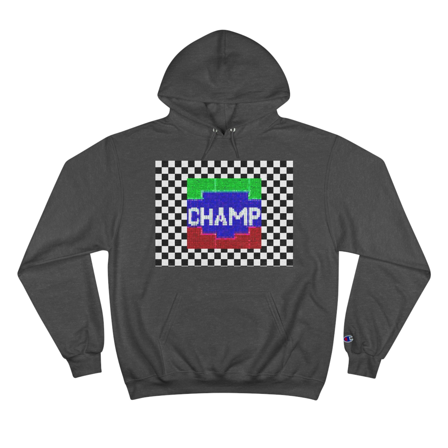 Checkered Flag (CHAMP Logo 2 8-bit) - Champion Hoodie