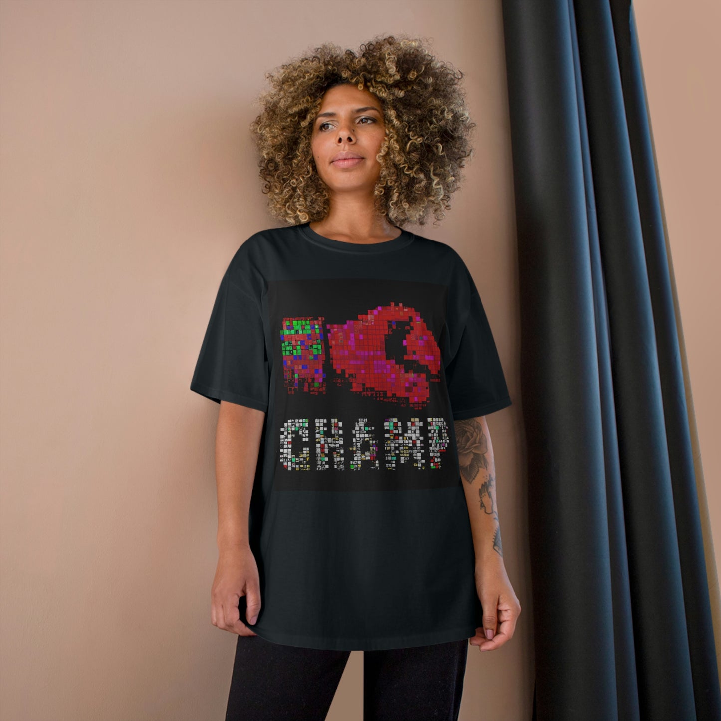 CHAMP (Alt Logo 3 Pixel) - AI Art - Champion T-Shirt