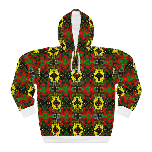 Rasta Kaleidescope Pattern 3  - AI Art - Pullover Hoodie