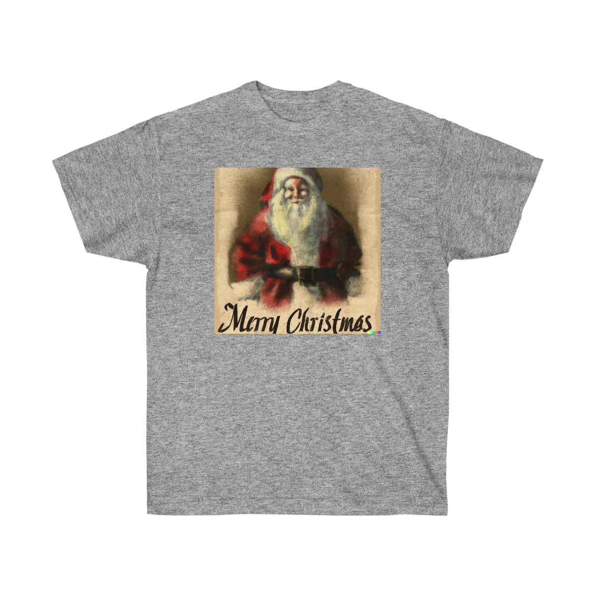 DaVinci Style Painting of Santa Claus "Merry Christmas" - AI Art - Ultra Cotton Tee