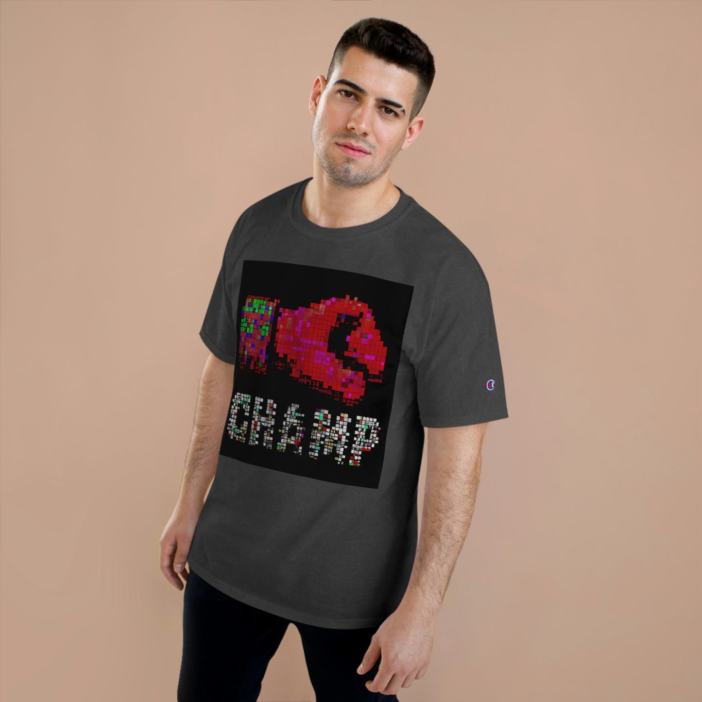 CHAMP (Alt Logo 3 Pixel) - AI Art - Champion T-Shirt