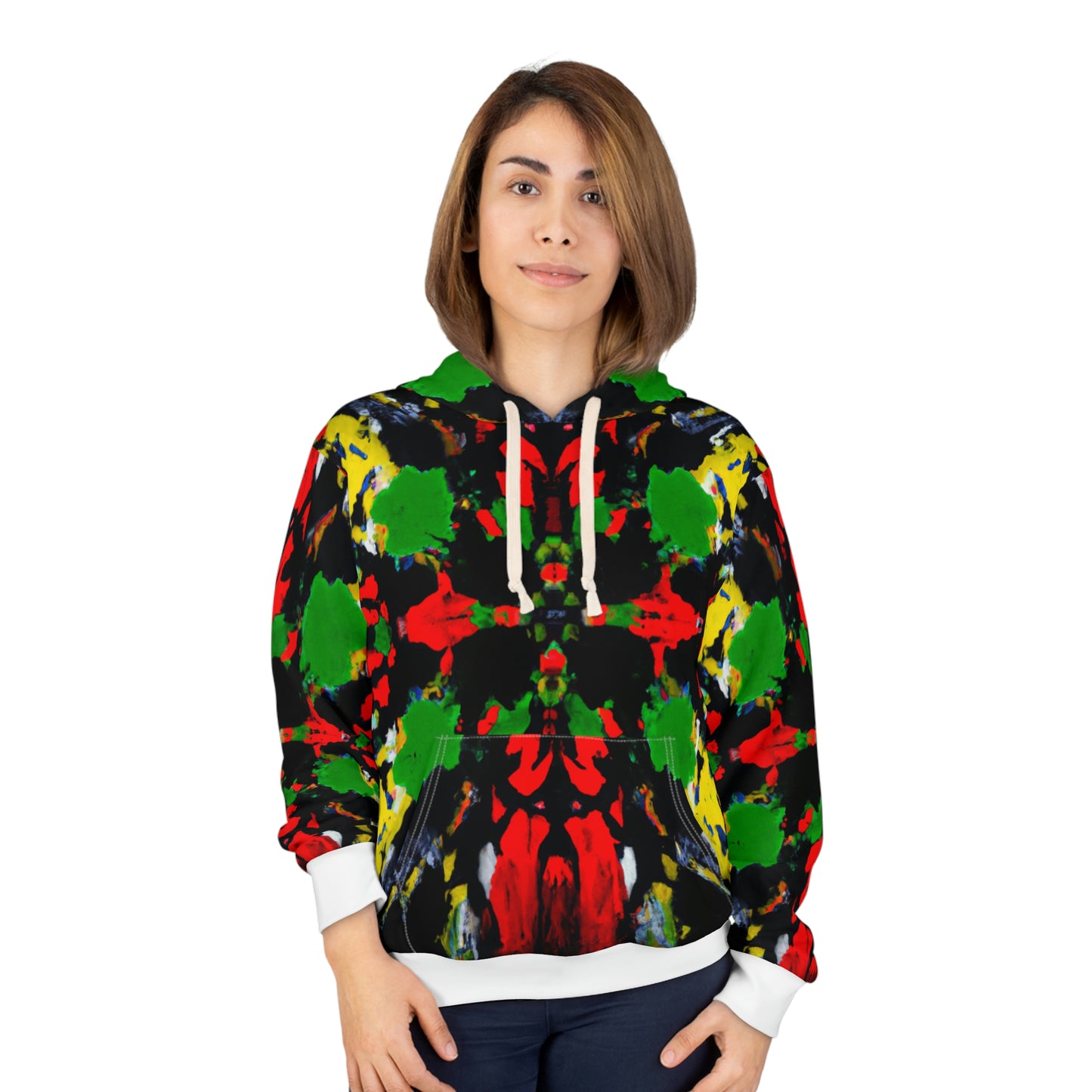 Rasta Quad Symmetry 1 - AI Art - Pullover Hoodie