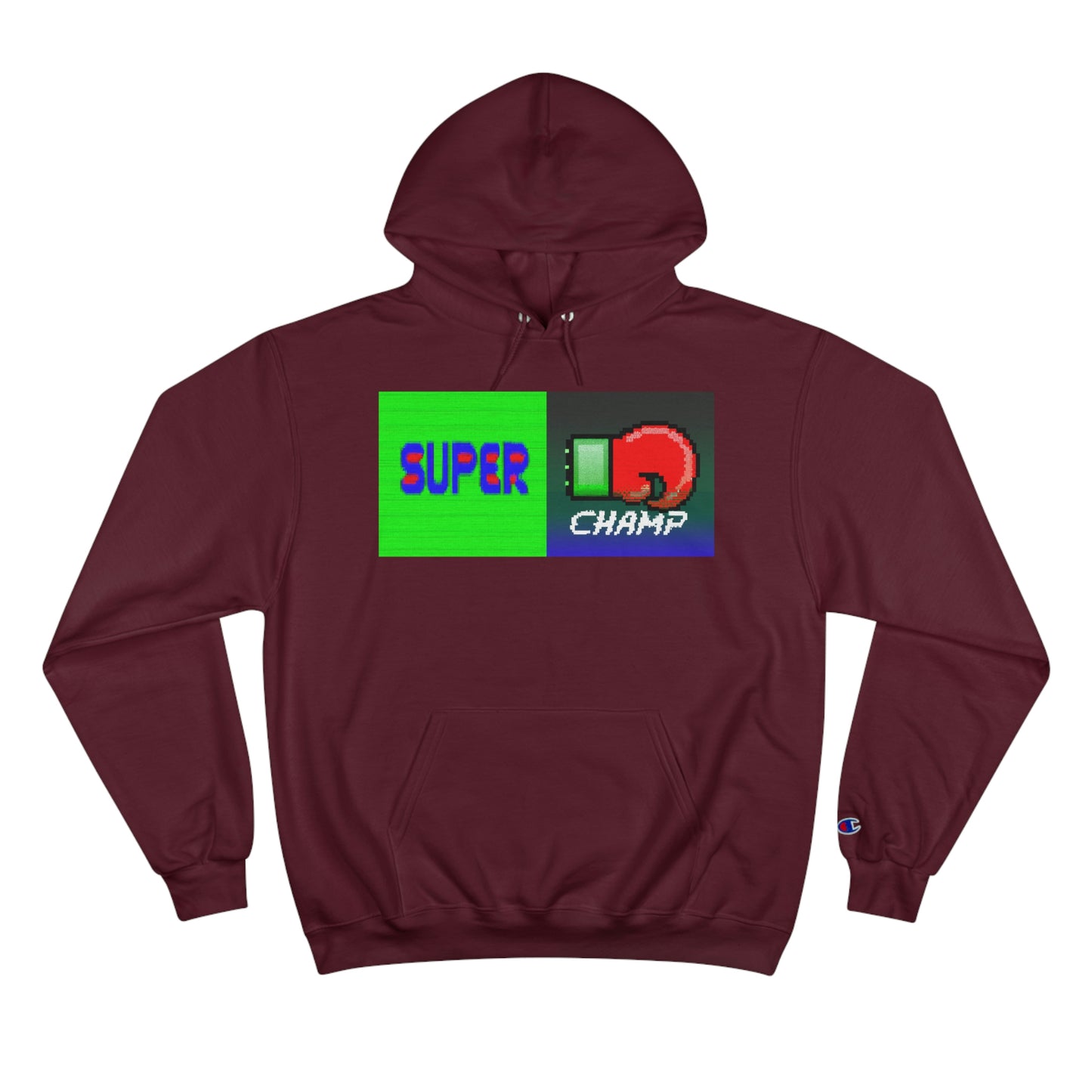 SUPER CHAMP (Alt Logo 1) - AI Art - Champion Hoodie