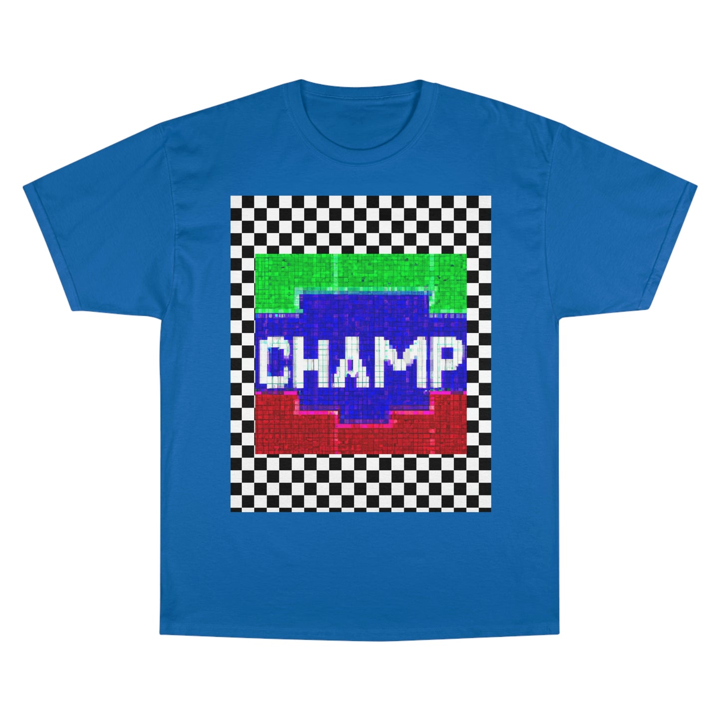 Checkered (CHAMP Logo 2 8-bit) - Champion T-Shirt