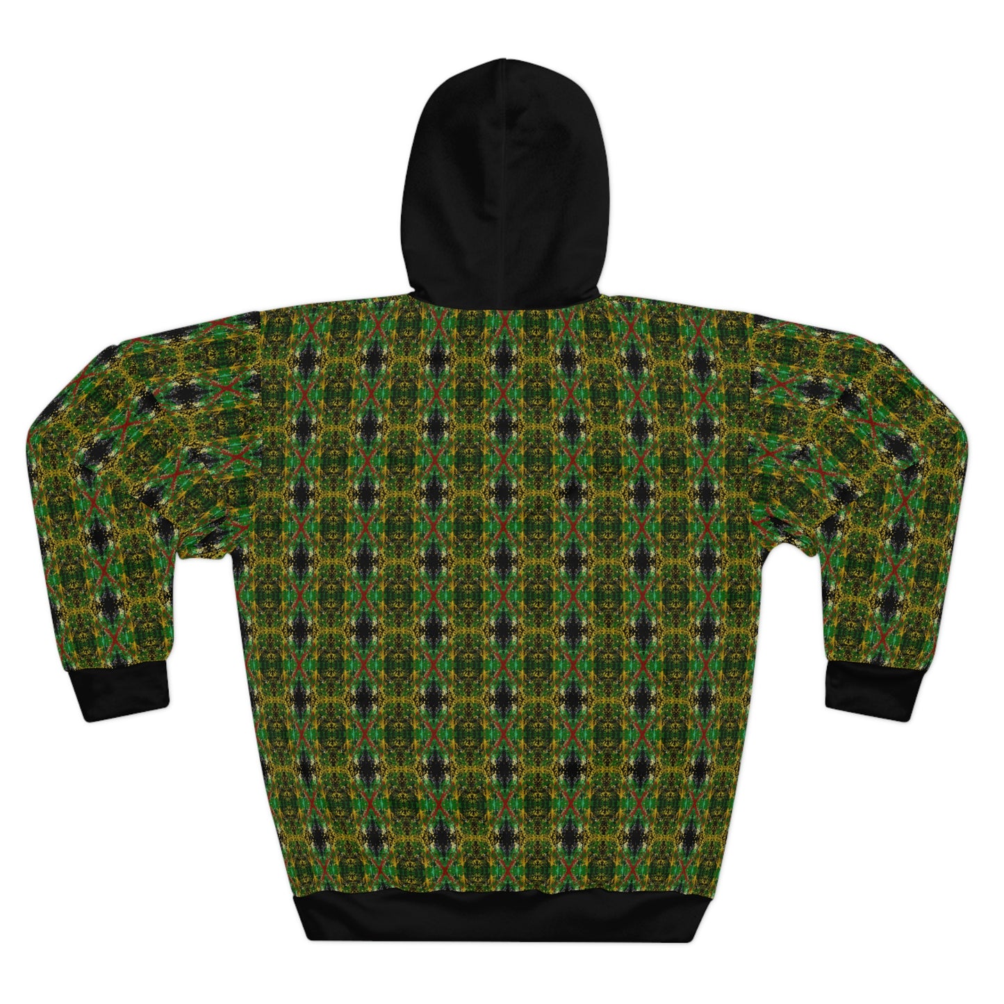 RastaX 1 (Black Hood) - AI Art - Pullover Hoodie