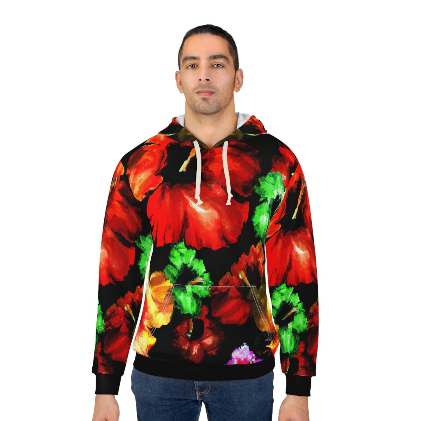 Hibiscus Watercolor 8 - AI Art - Pullover Hoodie