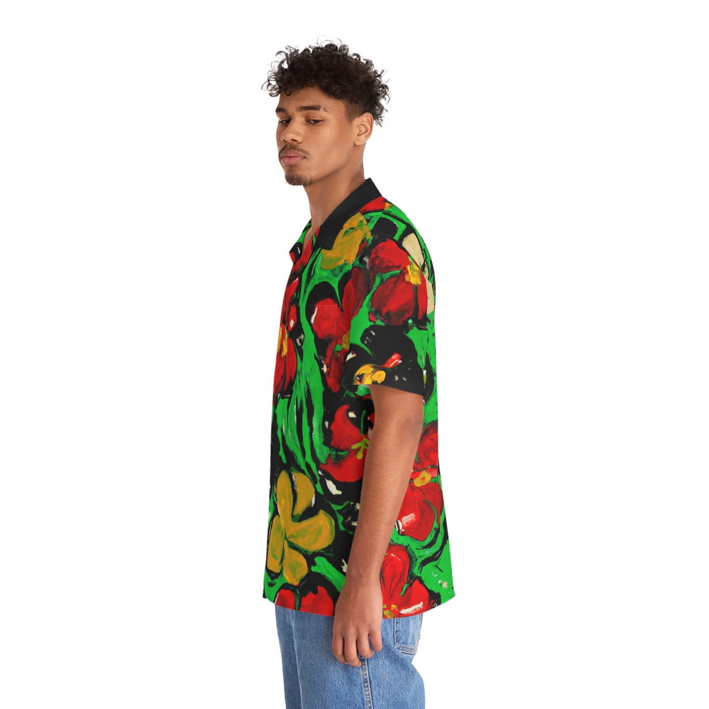 Floral Acyrlic Paint 9 - AI Art - Men's Hawaiian Shirt