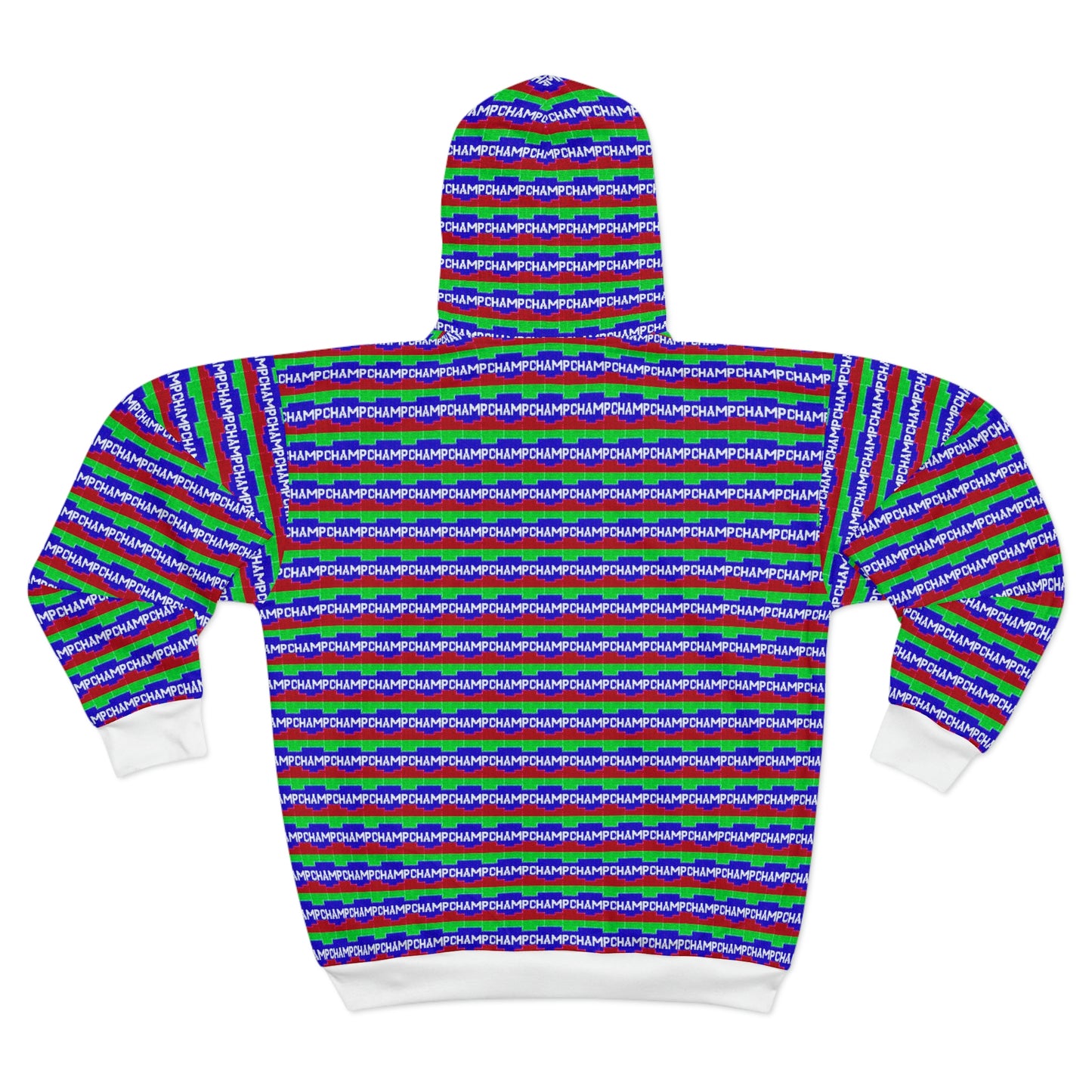 CHAMPCHAMPCHAMPCHAMP (Alt Logo 1 Pixel Art) - AI Art - Zip Hoodie