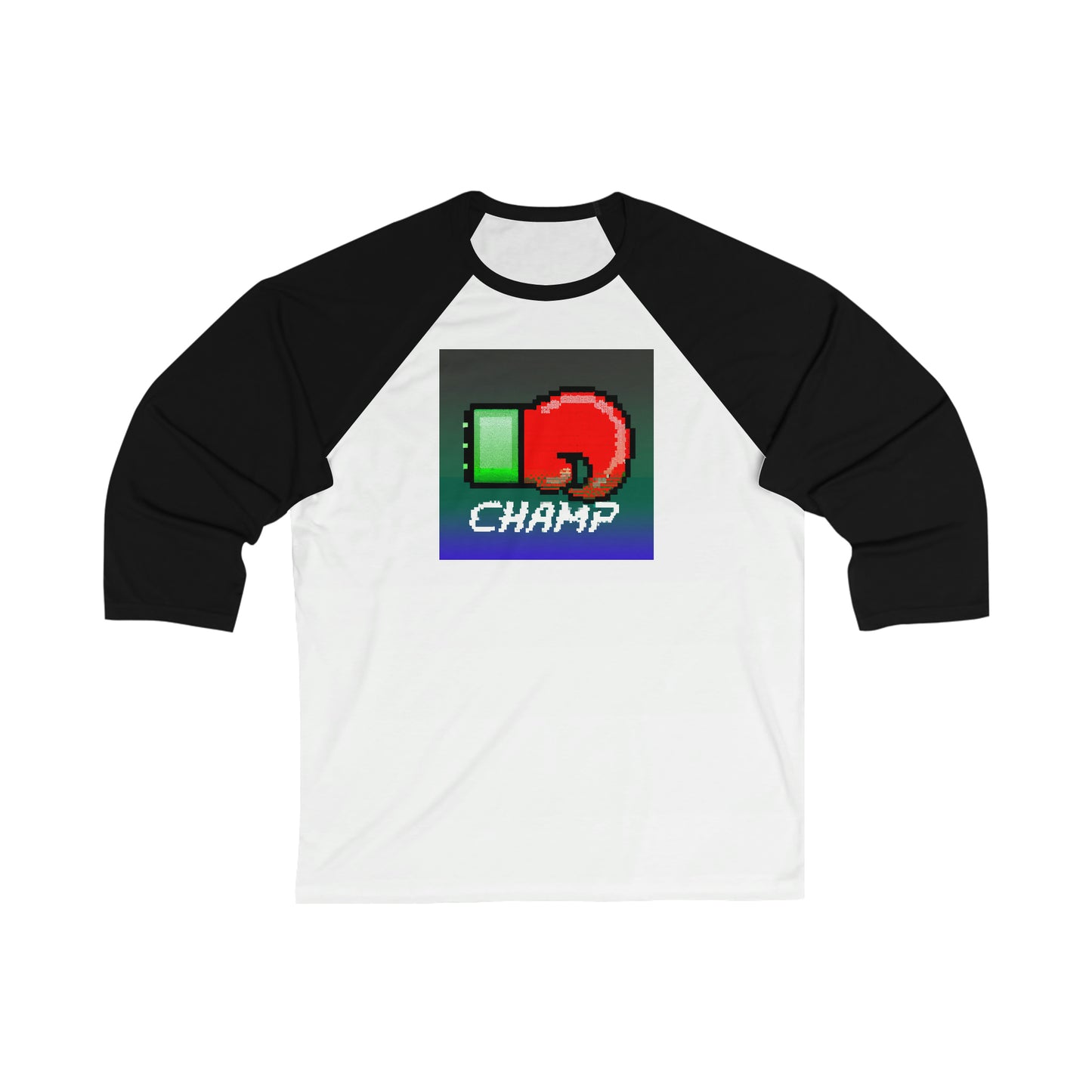 CHAMP (Alt Logo 1) - AI Art - 3\4 Sleeve Baseball Tee