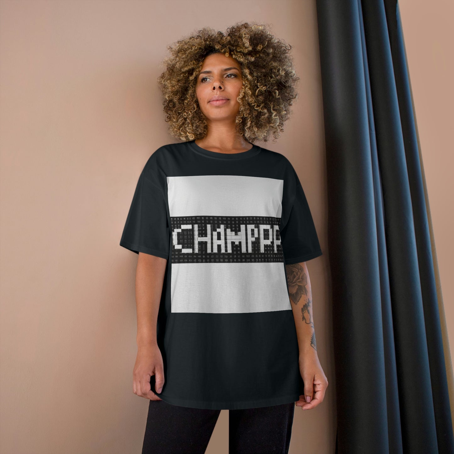 CHAMPPP Logo 11 (Pixel) - AI Art - Champion T-Shirt