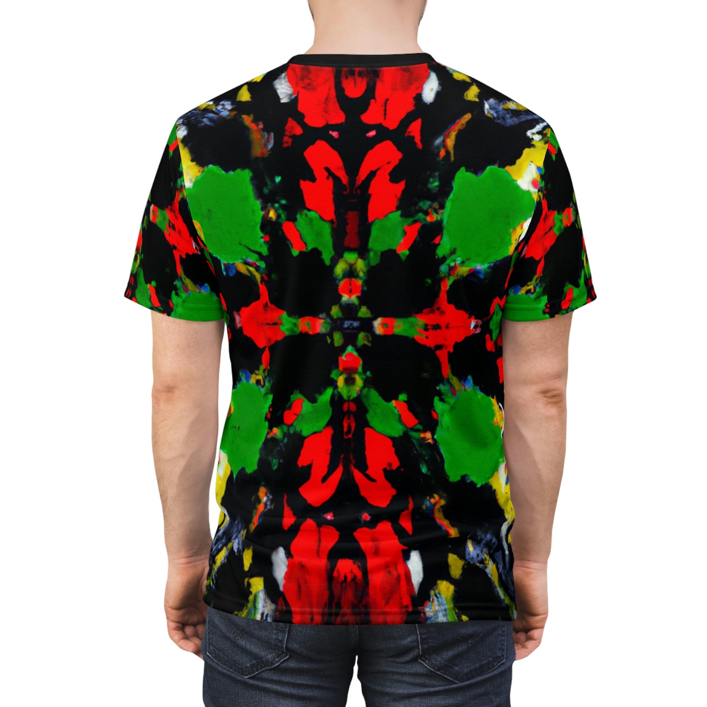 Rasta Quad Symmetry 1 - AI Art - T-Shirt