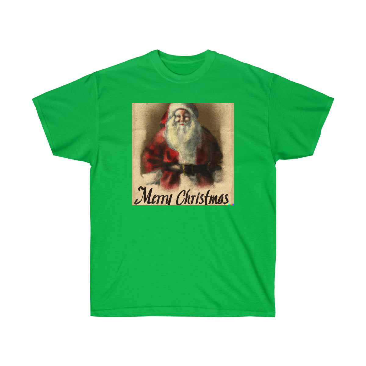 DaVinci Style Painting of Santa Claus "Merry Christmas" - AI Art - Ultra Cotton Tee