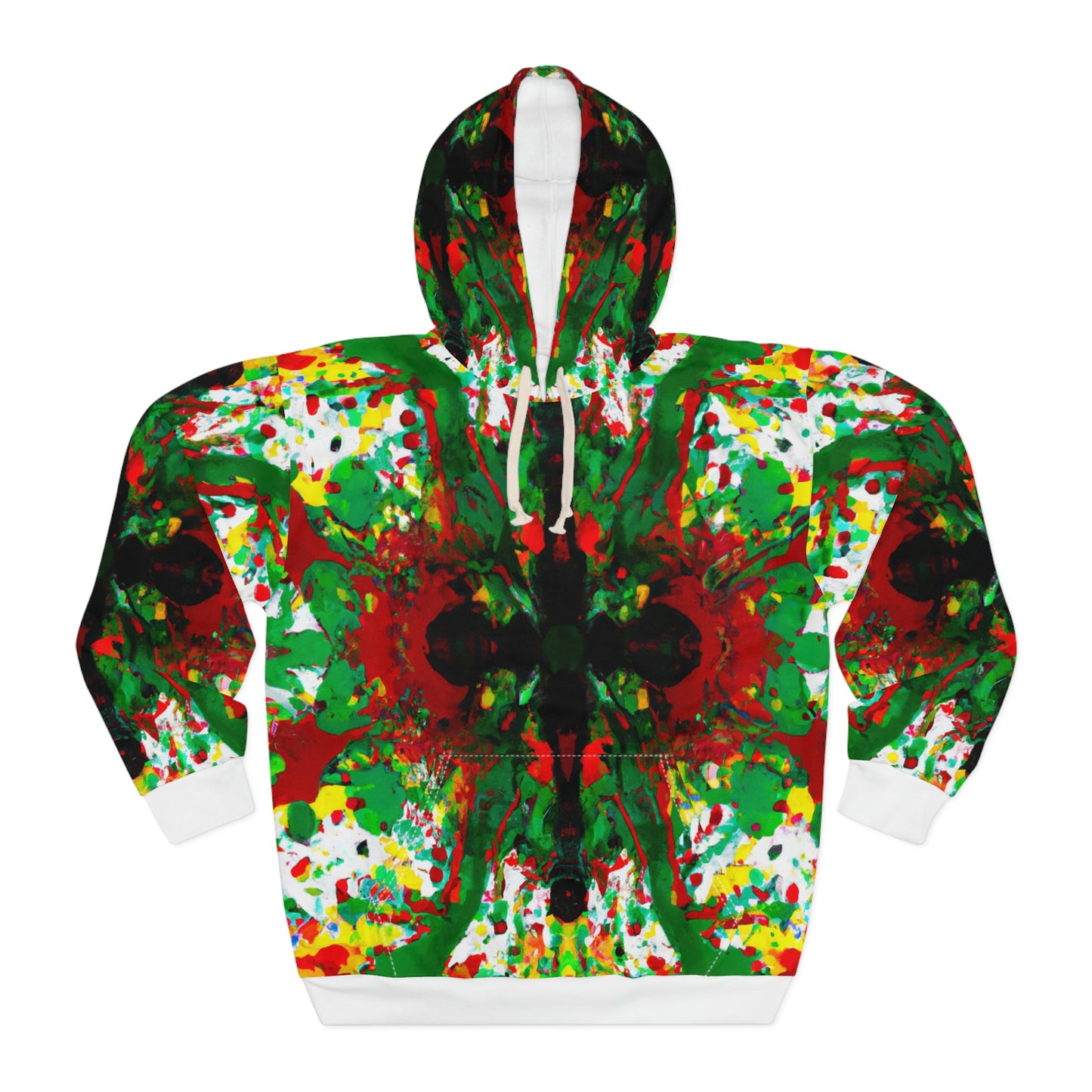 Rasta Kaleidescope Cross - AI Art - Pullover Hoodie