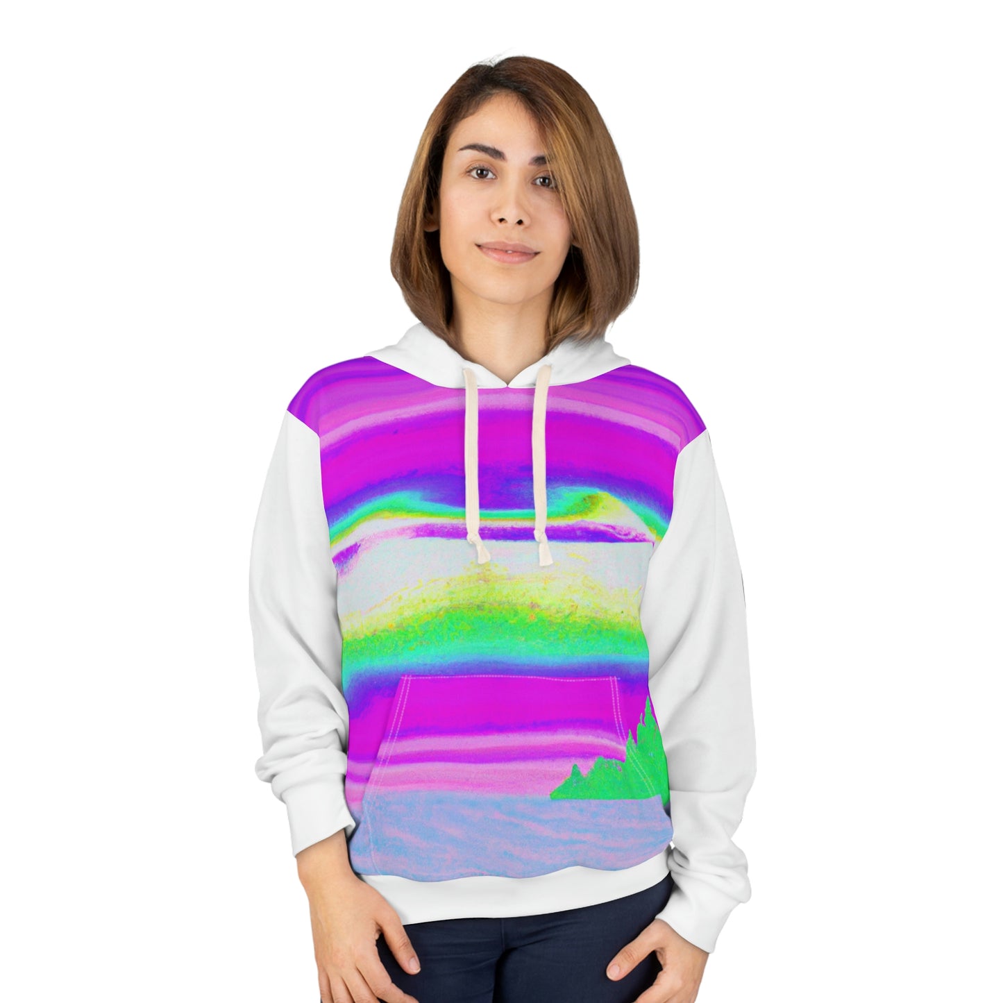 Hyperwave Island (Surfer Style) - AI Art - Pullover Hoodie