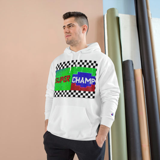 Checkered Flag (SUPER CHAMP Logo 2 8-bit) - Champion Hoodie