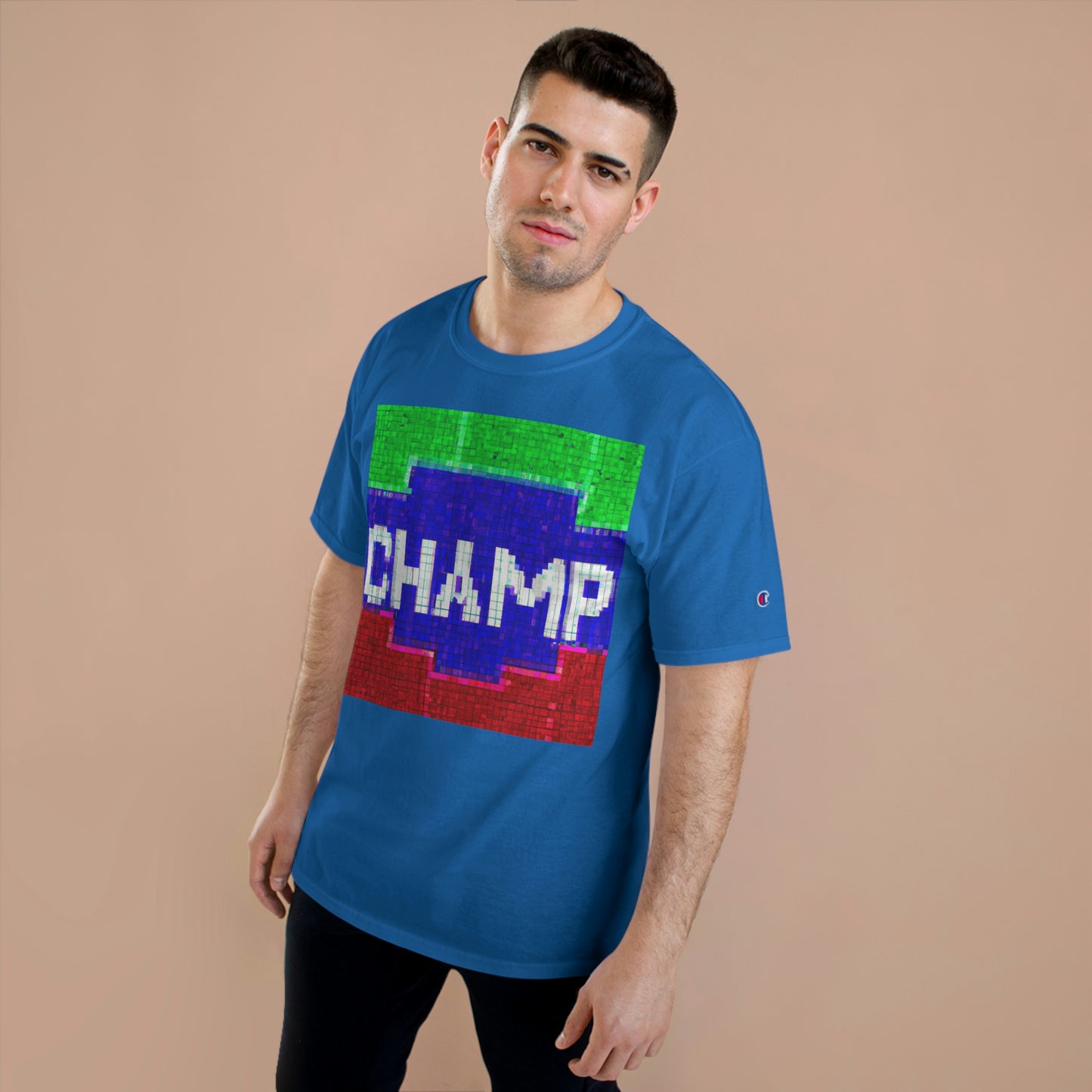 CHAMP (Alt Logo 4 Pixel) - AI Art - Champion T-Shirt