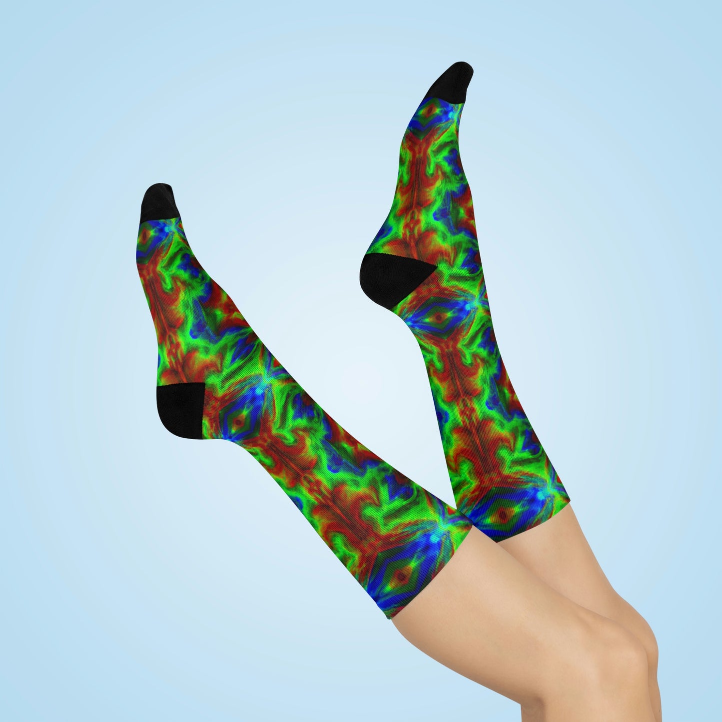 Hyperwave Deemster 1 - AI Art - Crew Socks