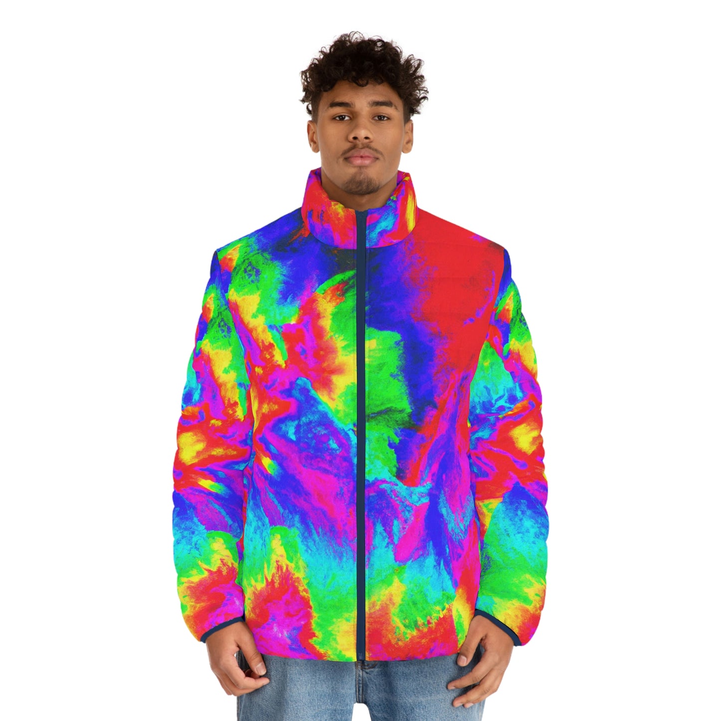 Tropical Storm Radar Spaceballer Jacket - AI Art - Men's Puffer Jacket