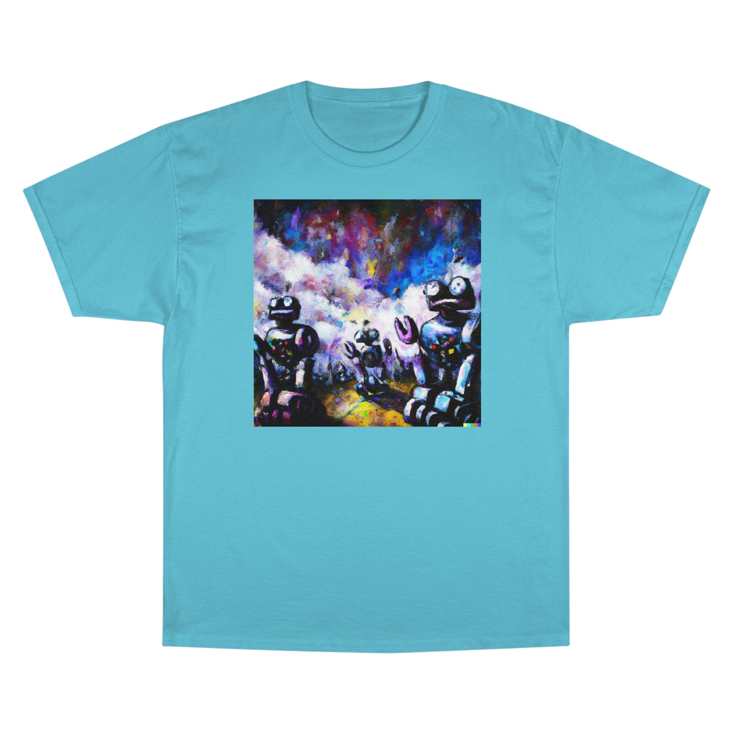 Robots in Space 3 - AI Art - Champion T-Shirt