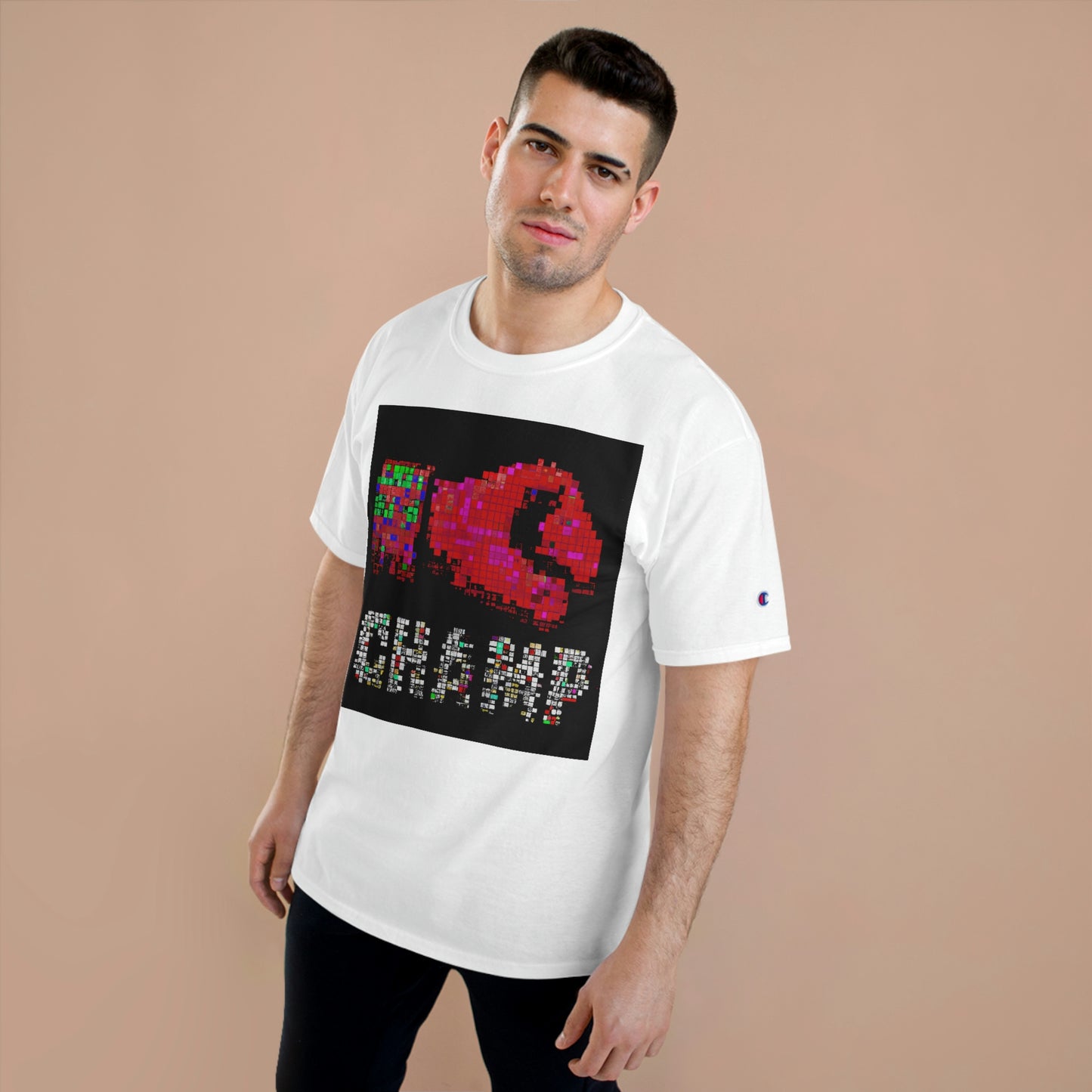 CHAMP (Alt Logo 3 Pixel) - AI Art - Champion T-Shirt