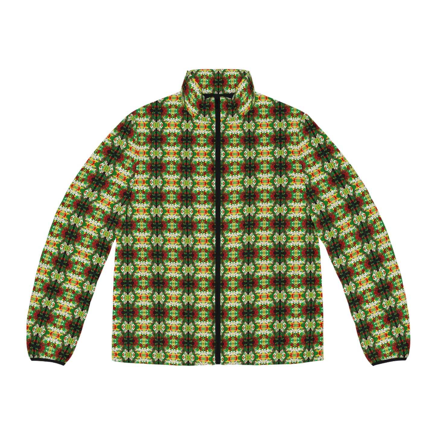 Rasta Kaleidescope 1 Spaceballer Jacket - AI Art - Men's Puffer Jacket