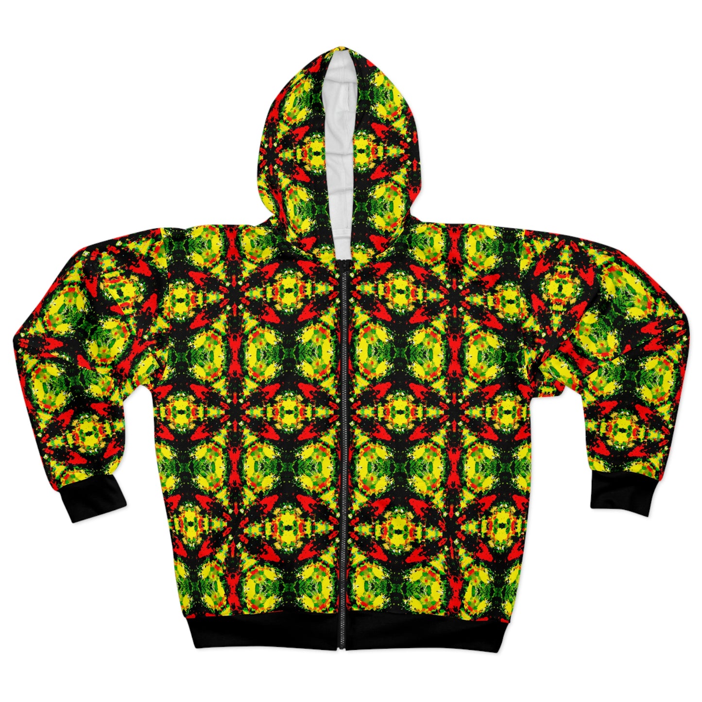 Rasta Star 2 - AI Art - Zip Hoodie