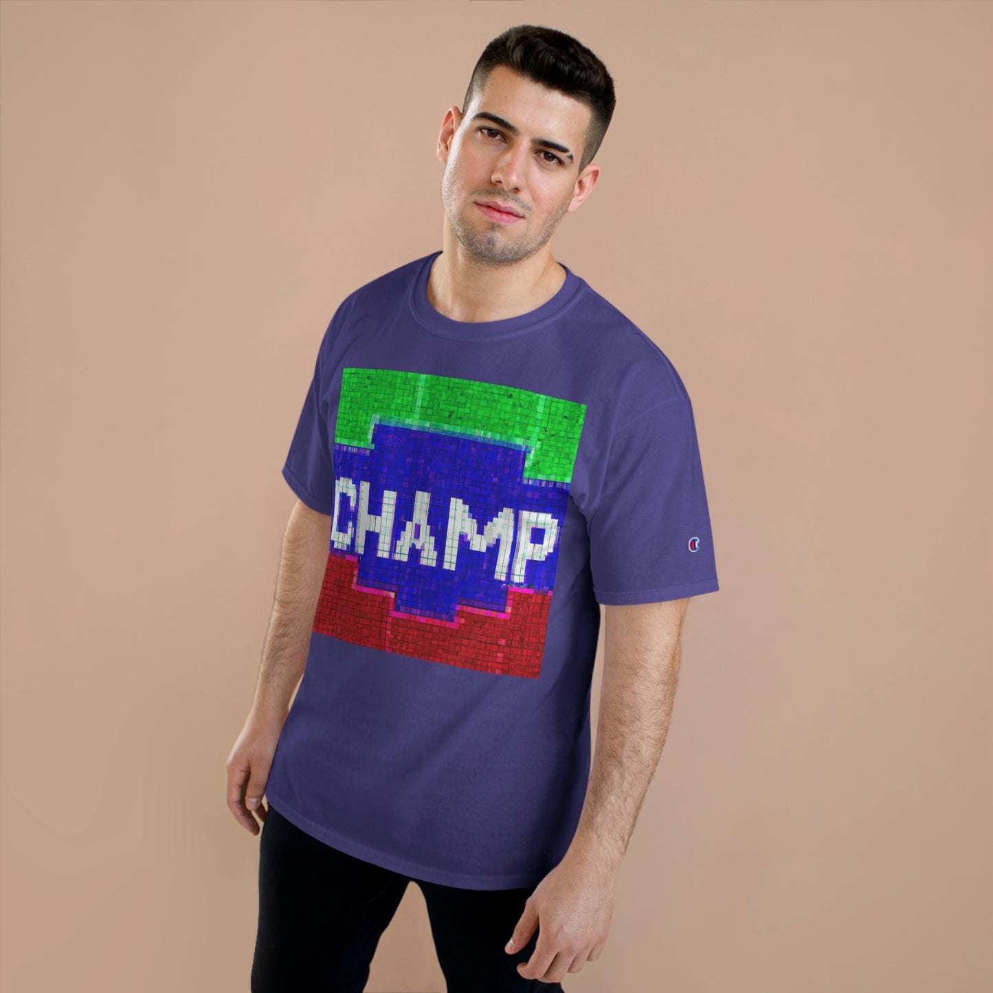 CHAMP (Alt Logo 4 Pixel) - AI Art - Champion T-Shirt