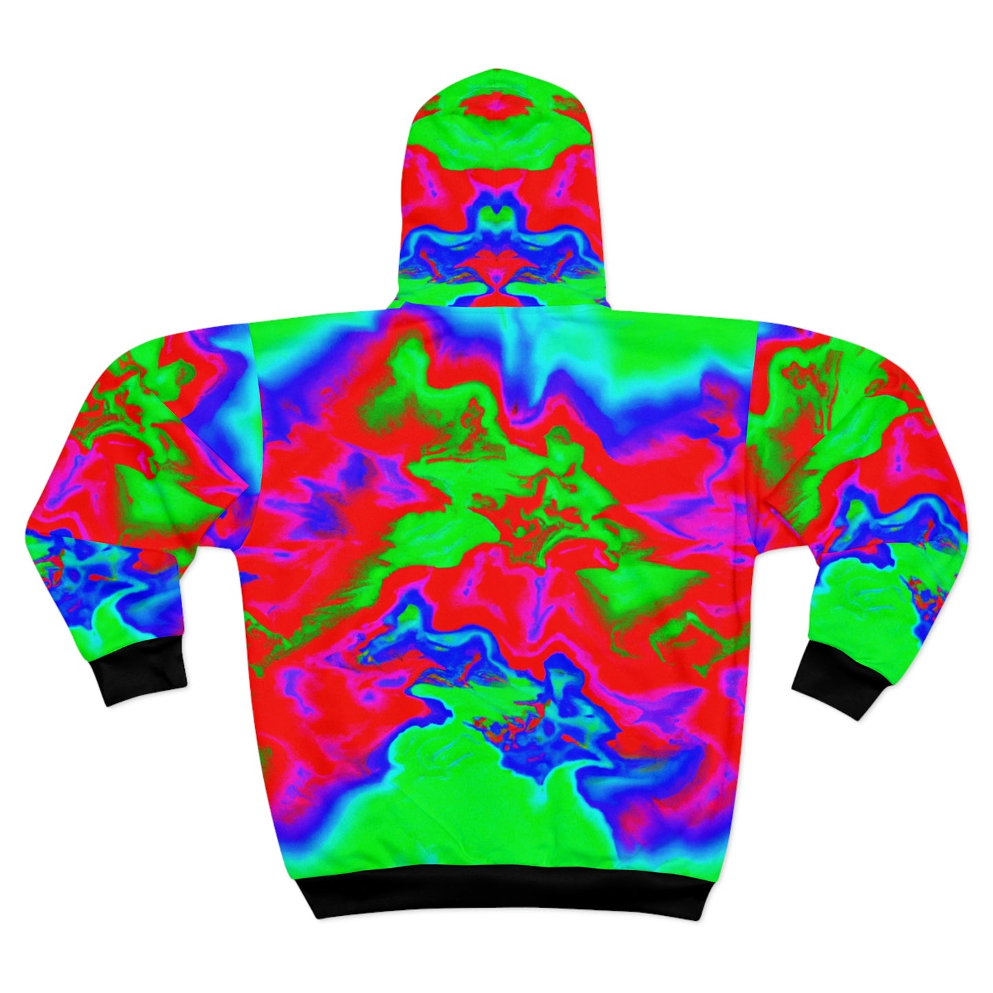 Topographical Radar - AI Art - Zip Hoodie