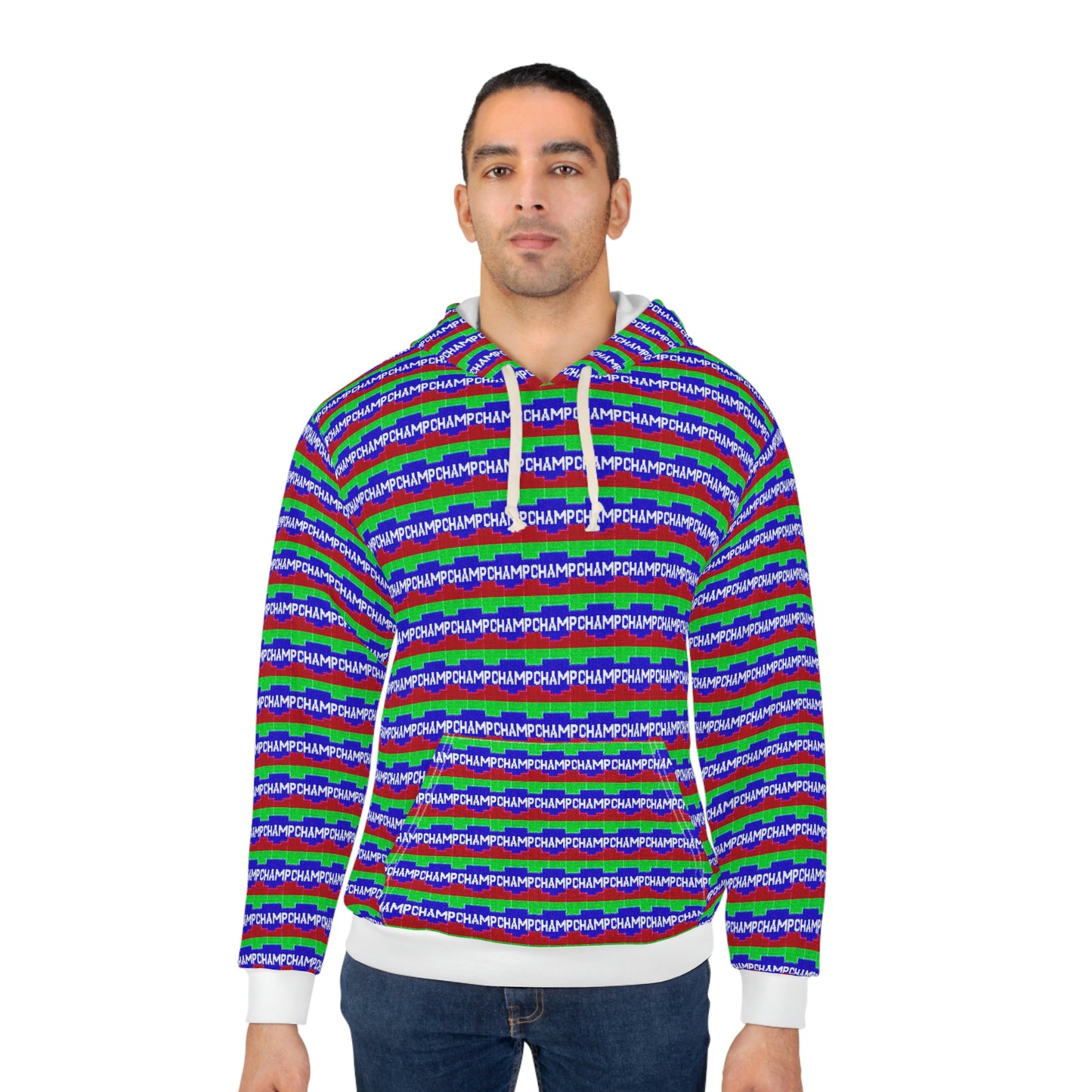 CHAMPCHAMPCHAMPCHAMP (Alt Logo 1 Pixel Art) - AI Art - Pullover Hoodie